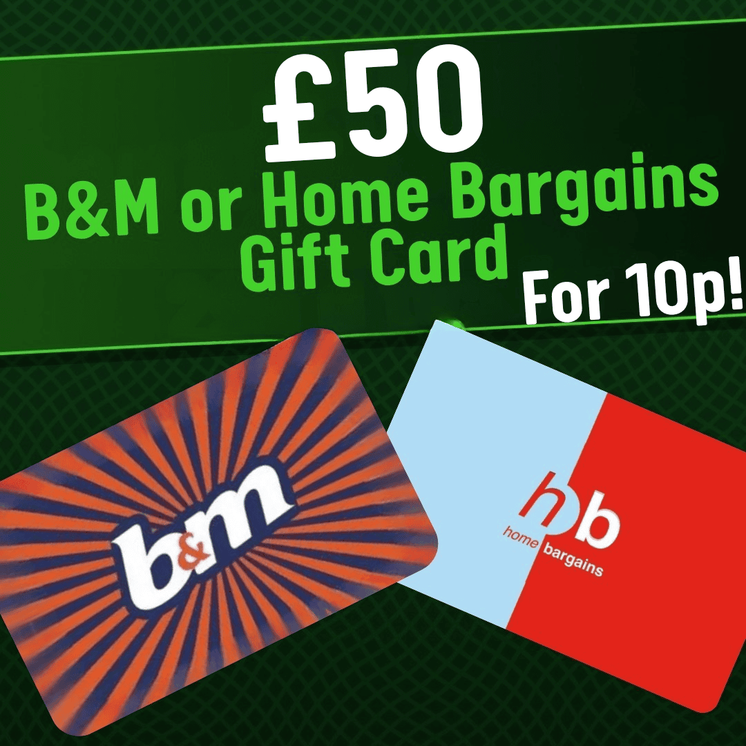 £50 BnM or Homebargains voucher for ten pence